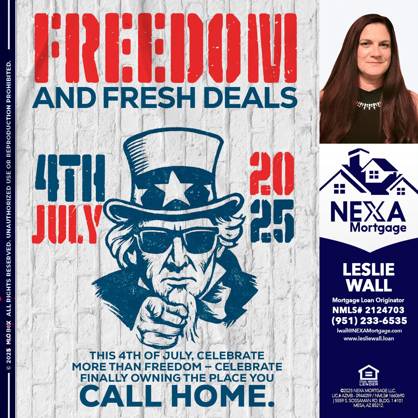 FREEDOM - Leslie Wall -Mortgage Loan Originator