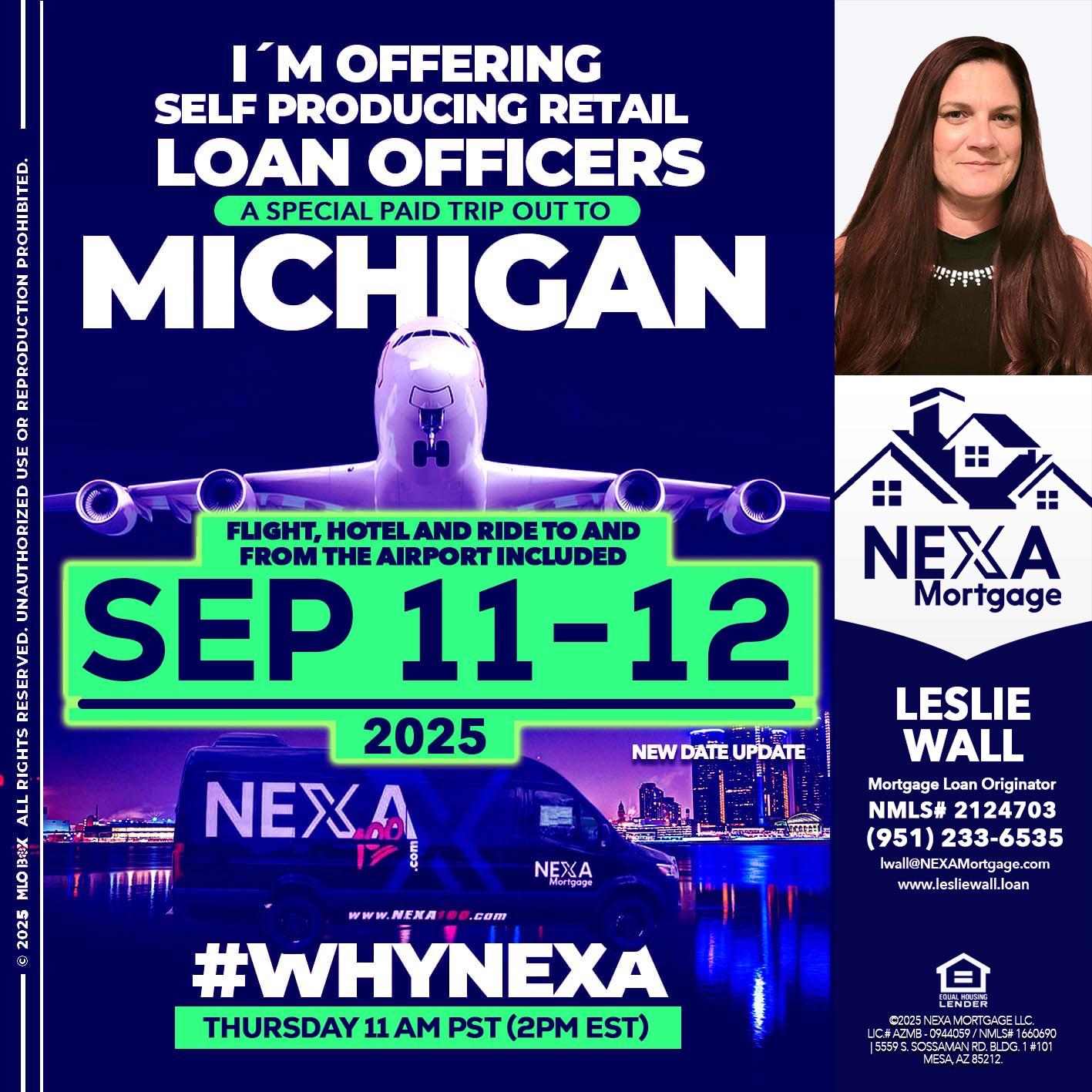 michigan sep 11-12 - Leslie Wall -Mortgage Loan Originator
