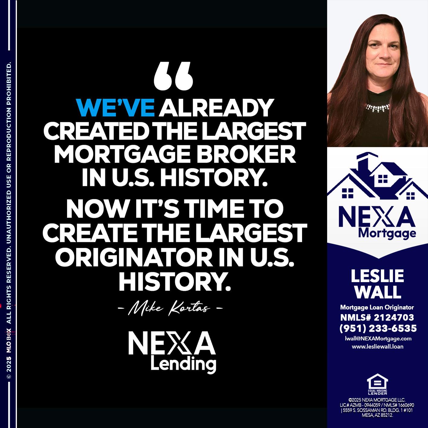 MIKE KORTAS - Leslie Wall -Mortgage Loan Originator