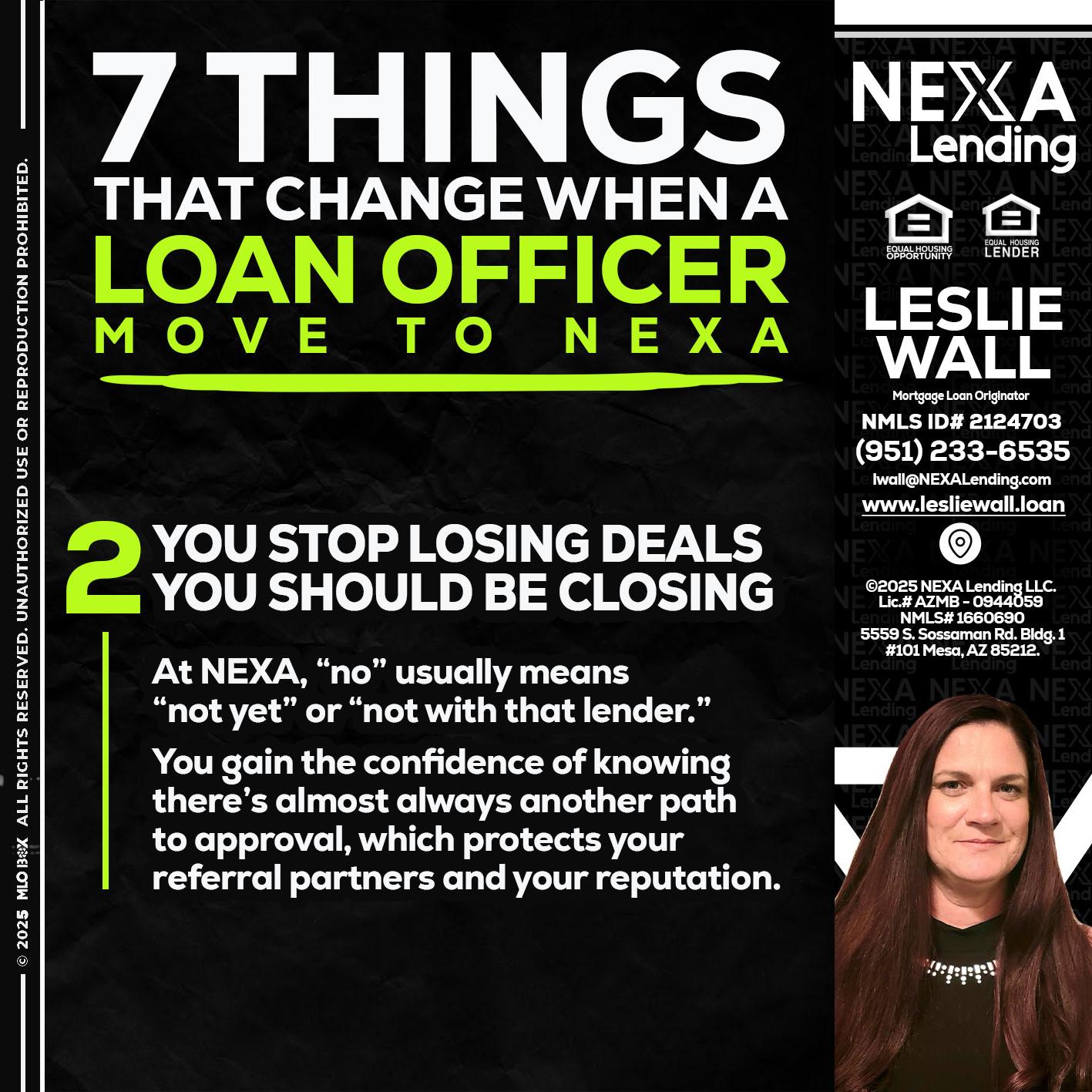 7 THINGS (2) - Leslie Wall -Mortgage Loan Originator