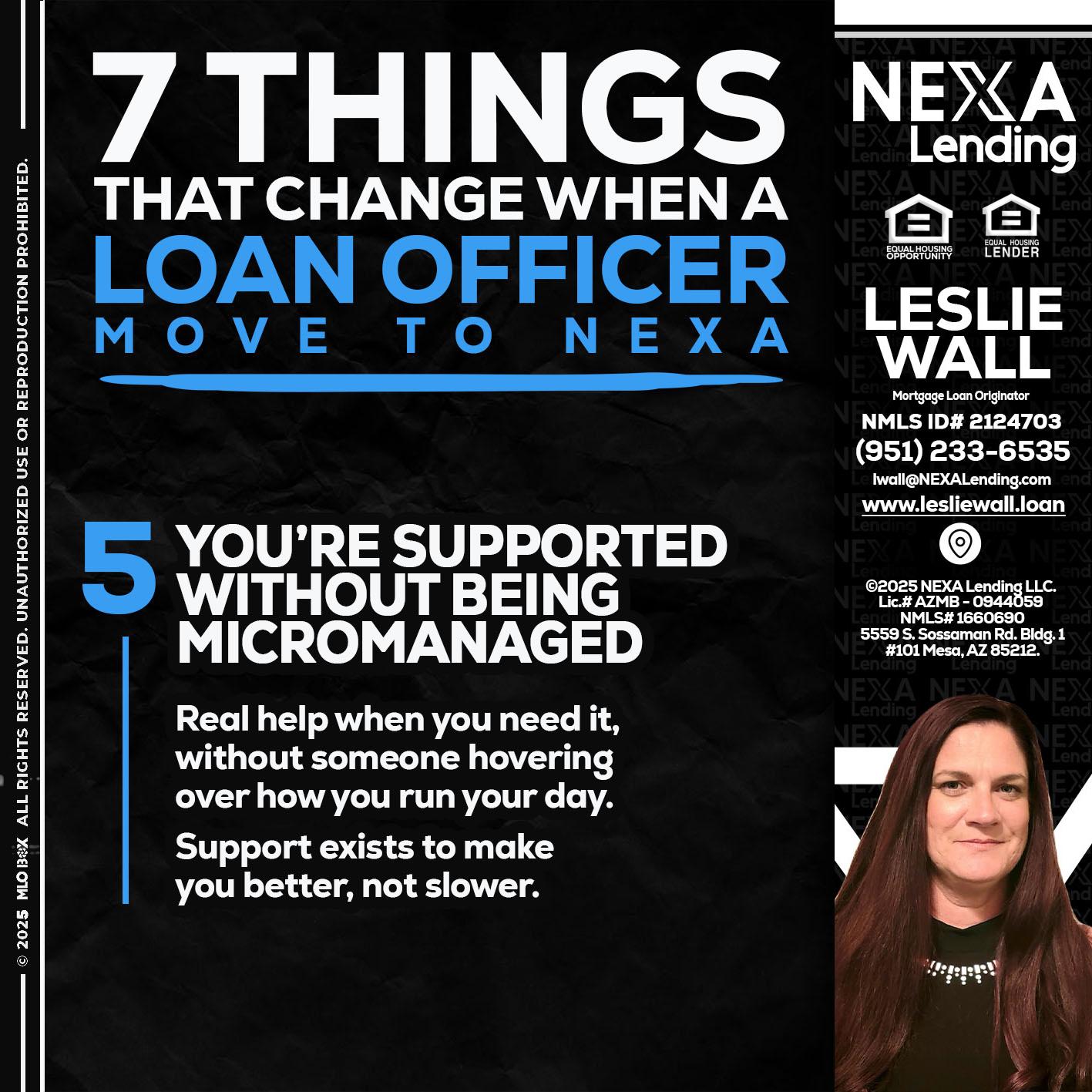 7 THINGS (5) - Leslie Wall -Mortgage Loan Originator