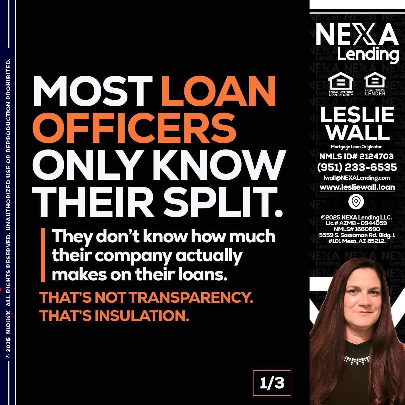 1 OF 3 - Leslie Wall -Mortgage Loan Originator