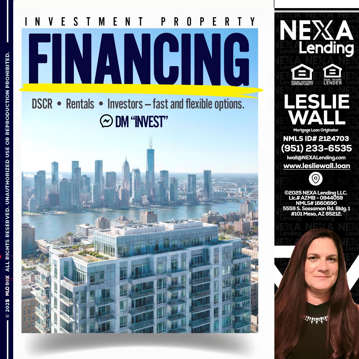 FINANCING - Leslie Wall -Mortgage Loan Originator