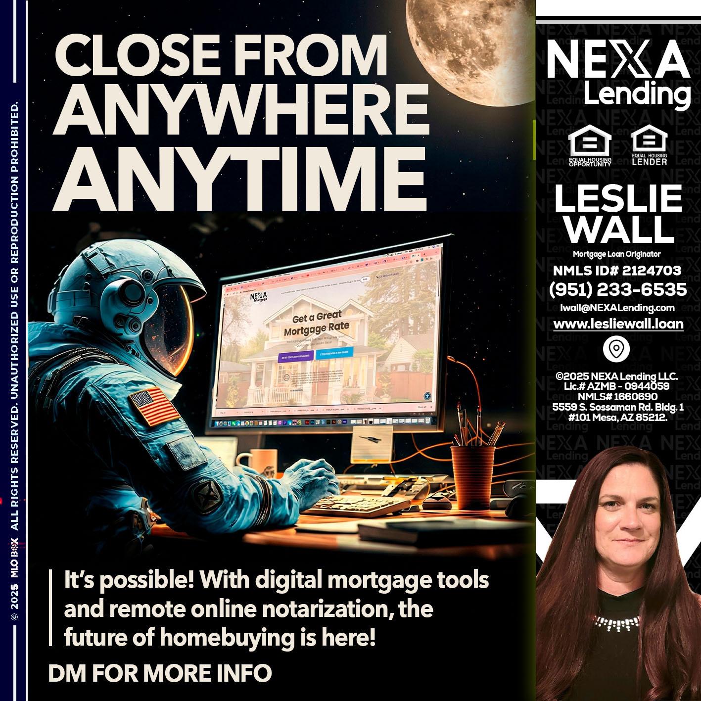 close from - Leslie Wall -Mortgage Loan Originator