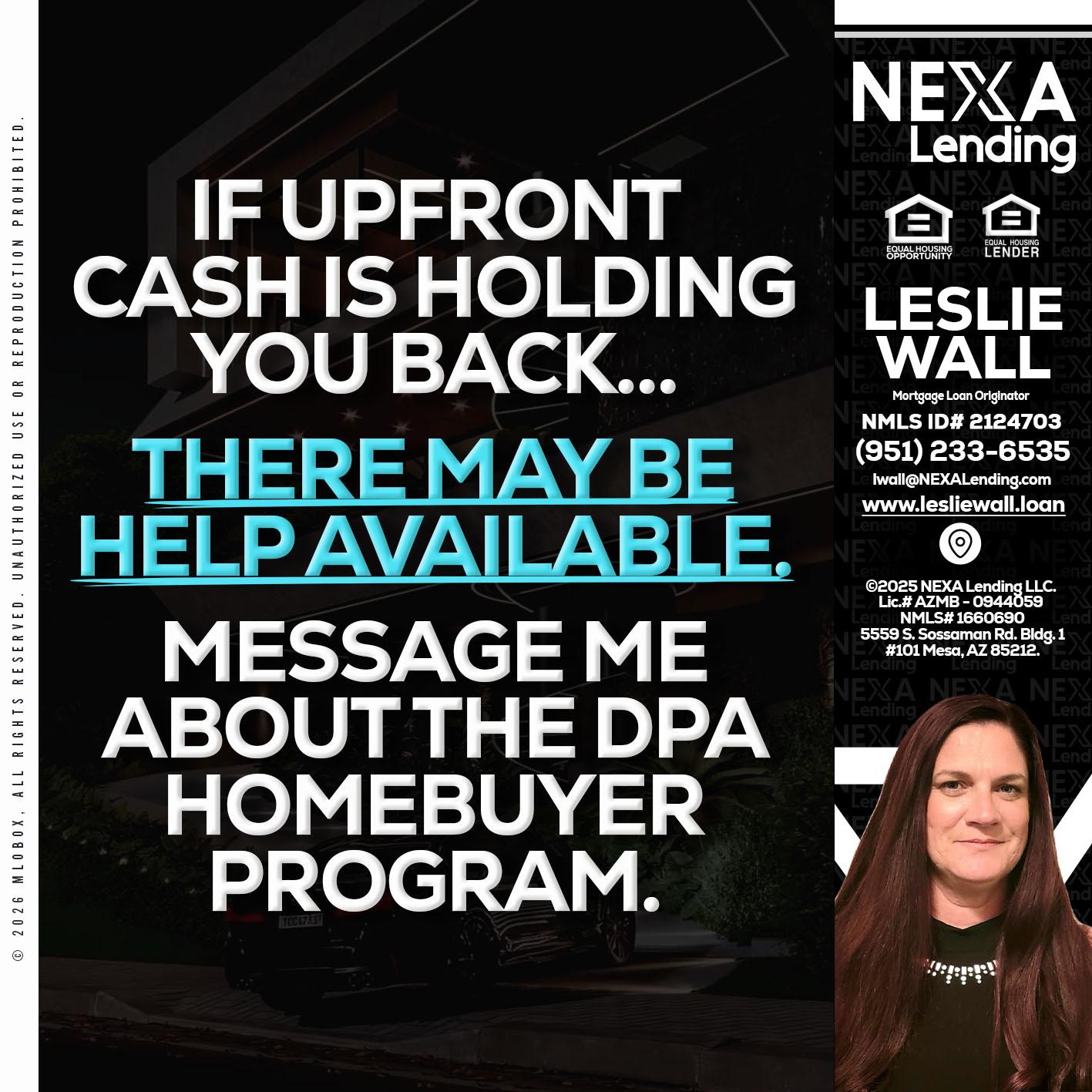 IF UPFRONT - Leslie Wall -Mortgage Loan Originator