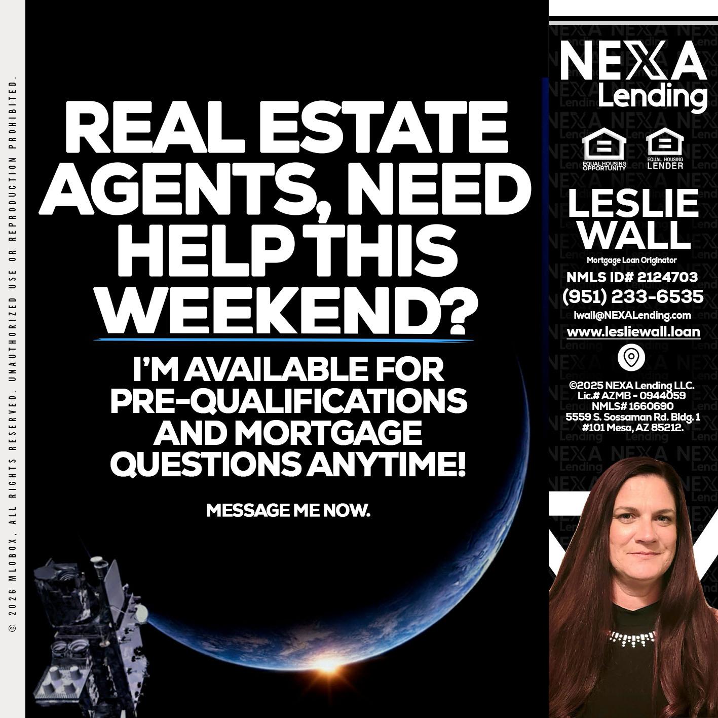 REAL ESTATE AGENTS - Leslie Wall -Mortgage Loan Originator