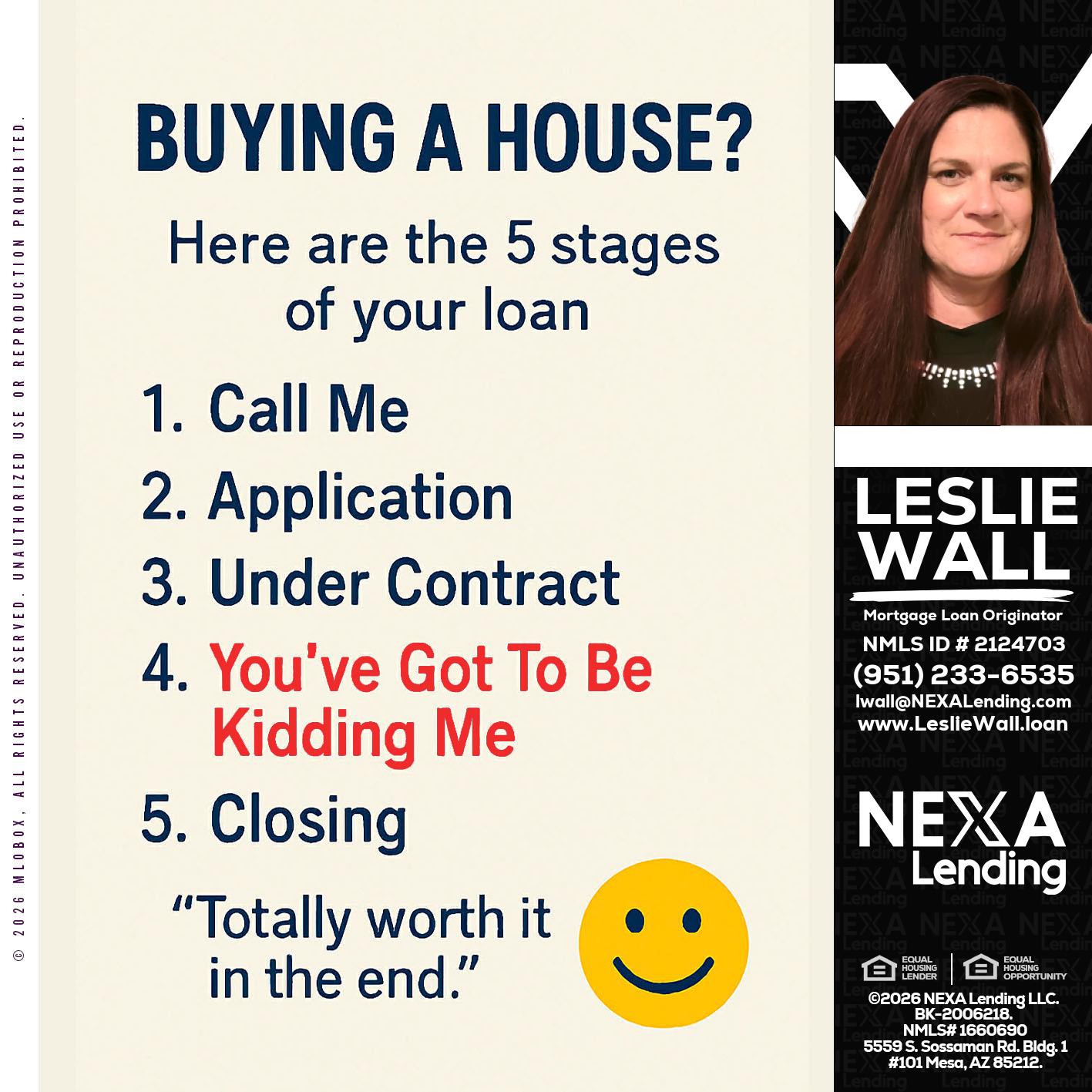 BUYING A HOUSE - Leslie Wall -Mortgage Loan Originator