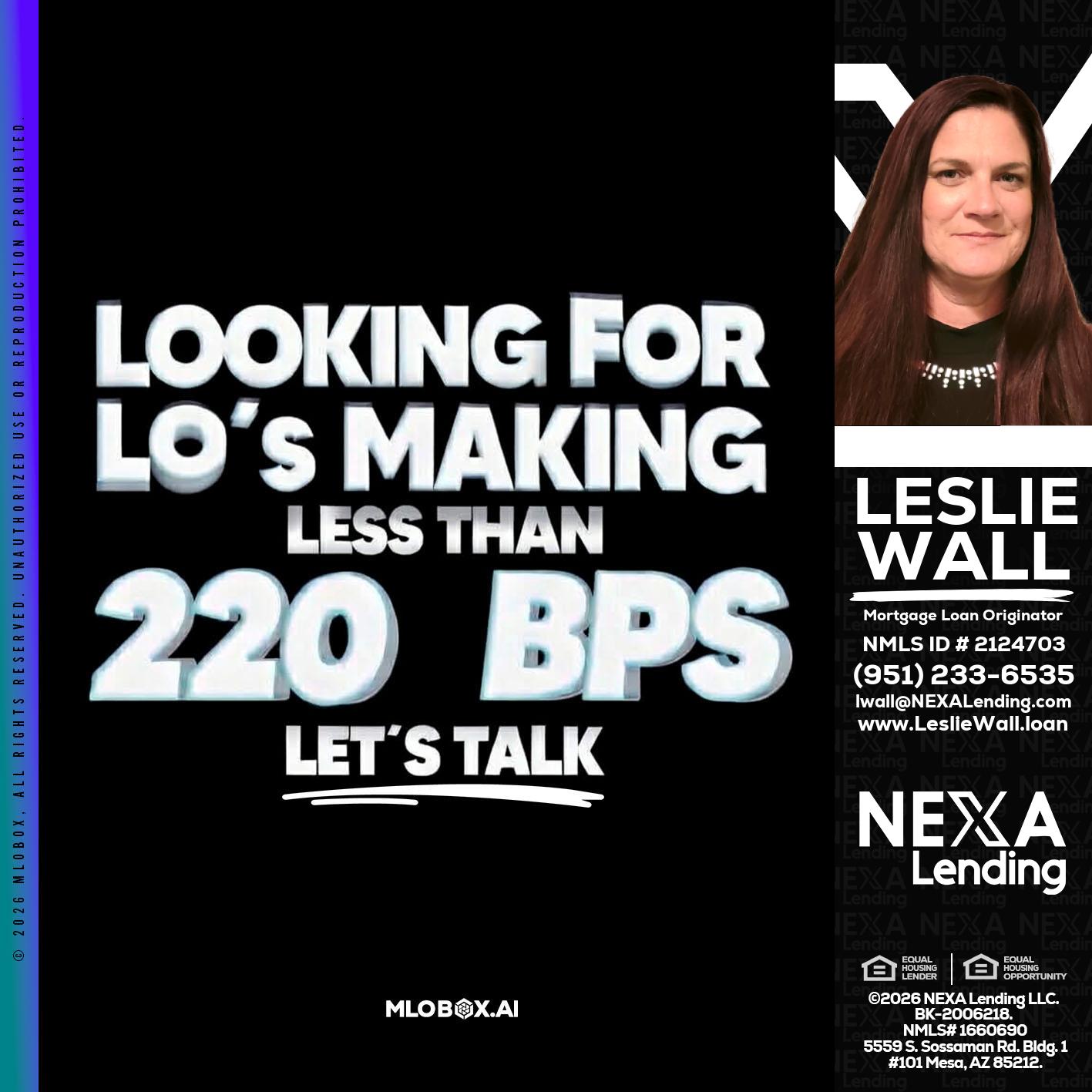 LOOKING FOR - Leslie Wall -Mortgage Loan Originator