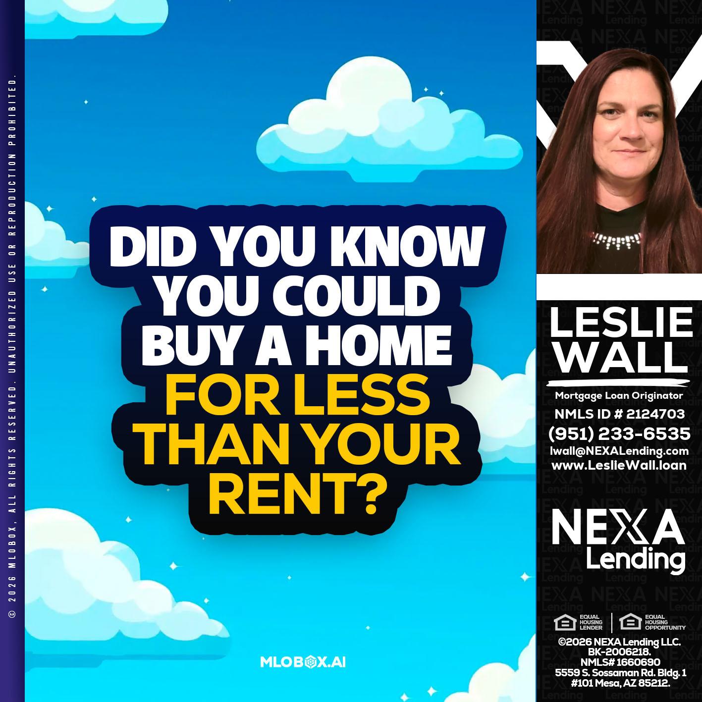 DID YOU KNOW - Leslie Wall -Mortgage Loan Originator