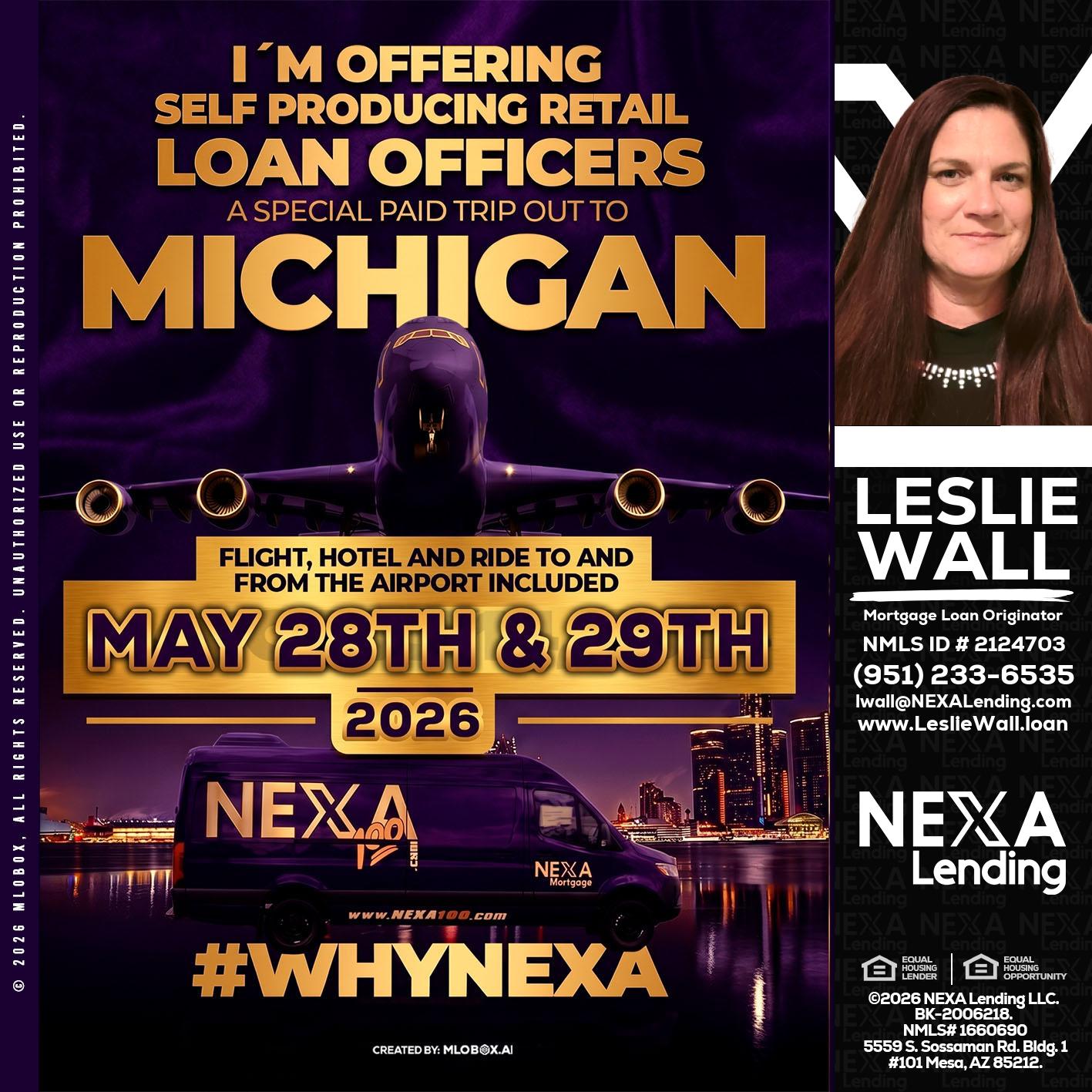 MICHIGAN - Leslie Wall -Mortgage Loan Originator