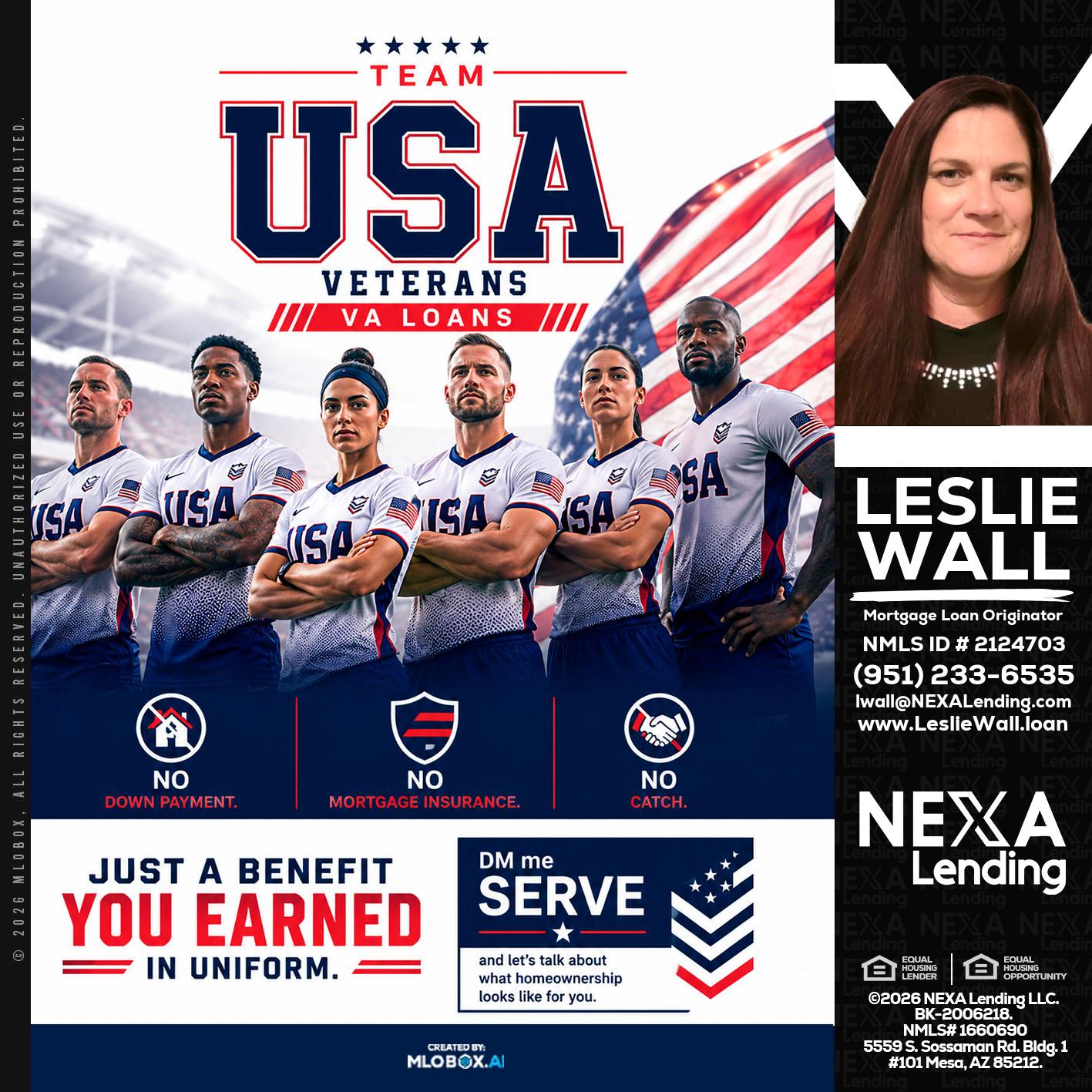 USA TEAM - Leslie Wall -Mortgage Loan Originator