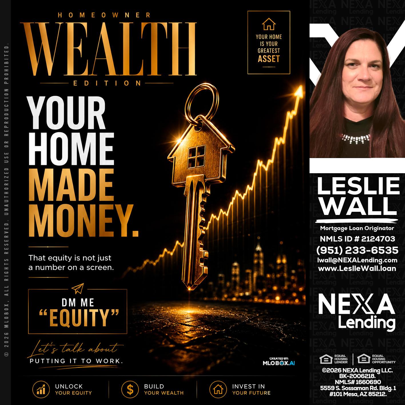 YOUR HOME MADE - Leslie Wall -Mortgage Loan Originator