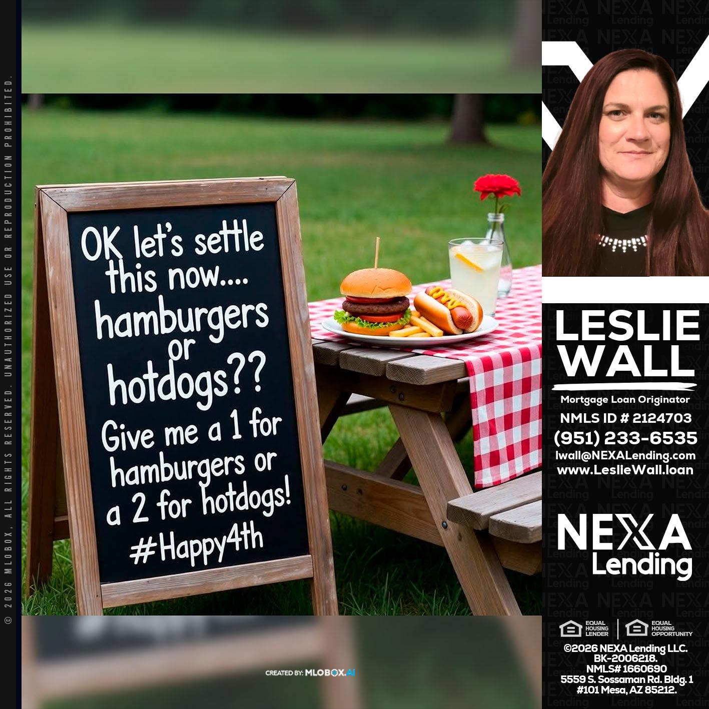 let settle this - Leslie Wall -Mortgage Loan Originator