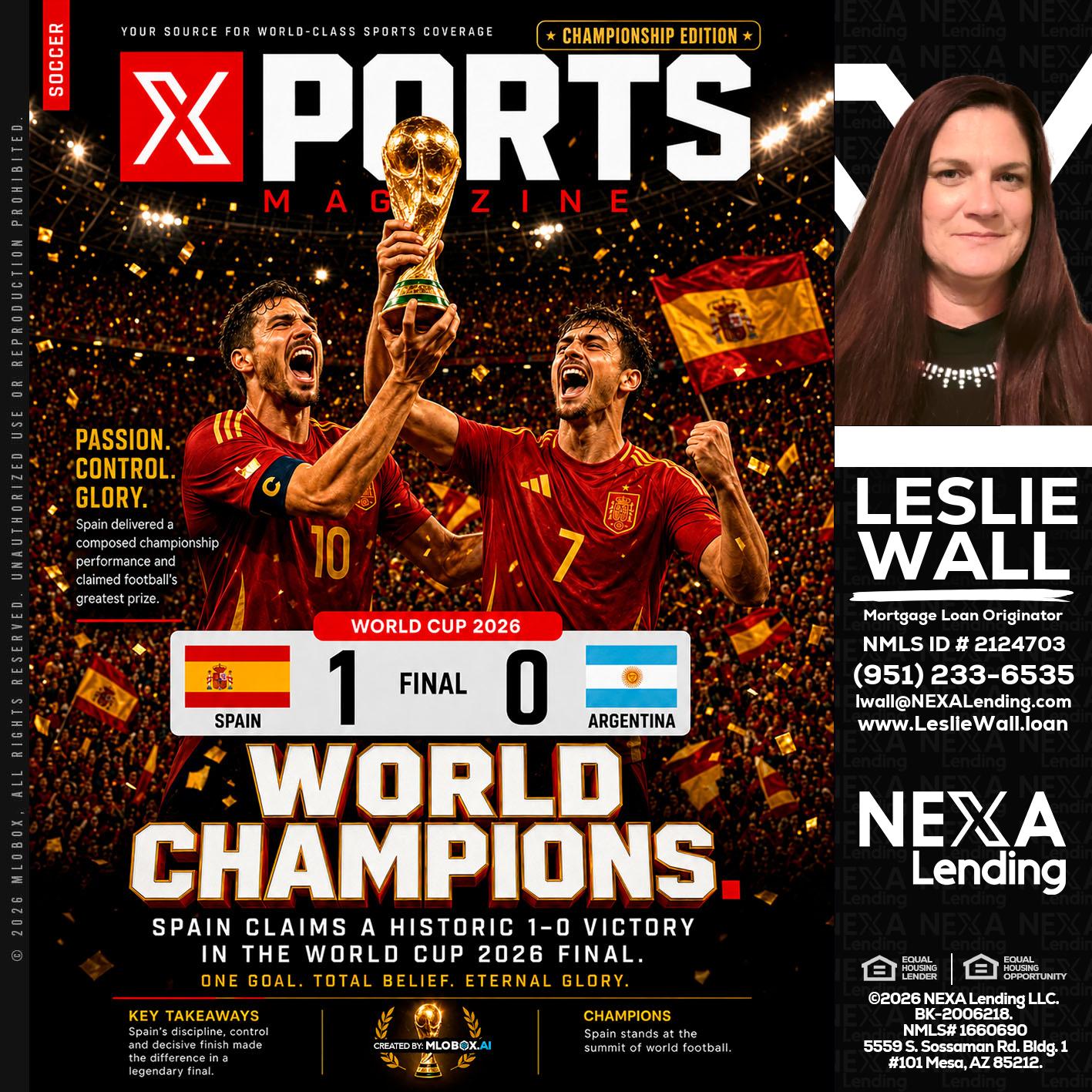 SPAIN CHAMPION - Leslie Wall -Mortgage Loan Originator