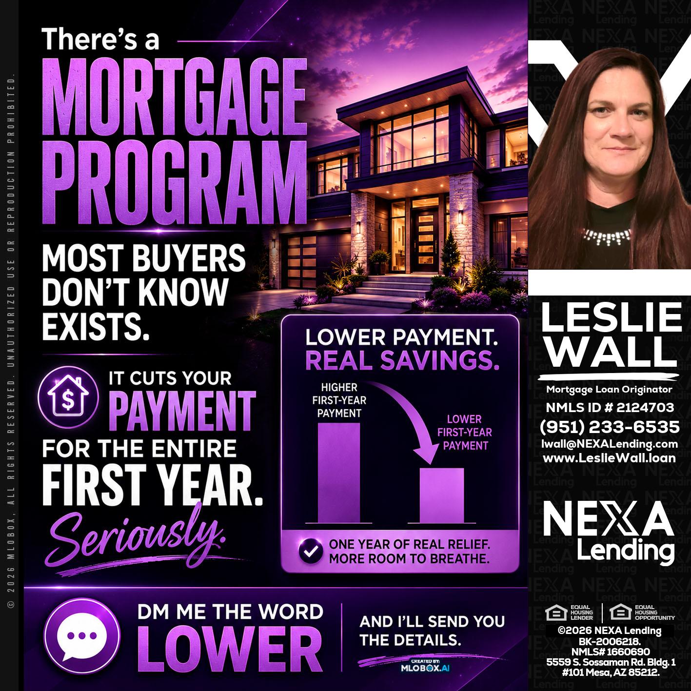MORTGAGE PROGRAM - Leslie Wall -Mortgage Loan Originator