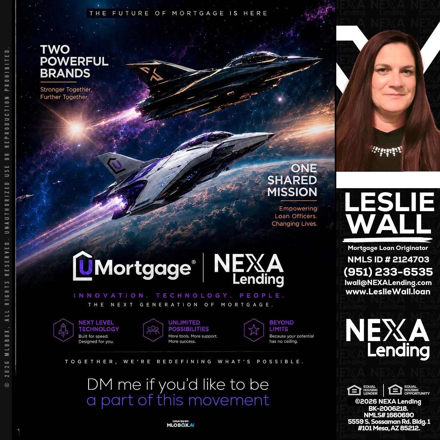 U Mortgage + NEXA lending - Leslie Wall -Mortgage Loan Originator