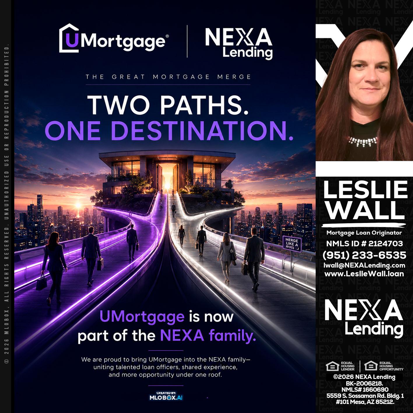 two path - Leslie Wall -Mortgage Loan Originator
