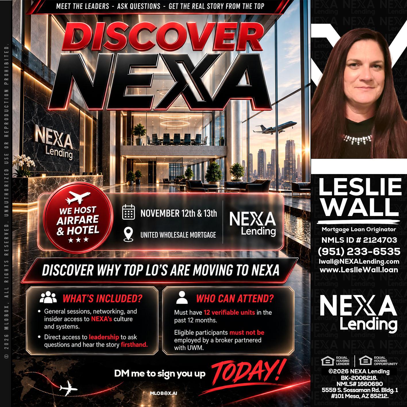 DISCOVER NEXA - Leslie Wall -Mortgage Loan Originator