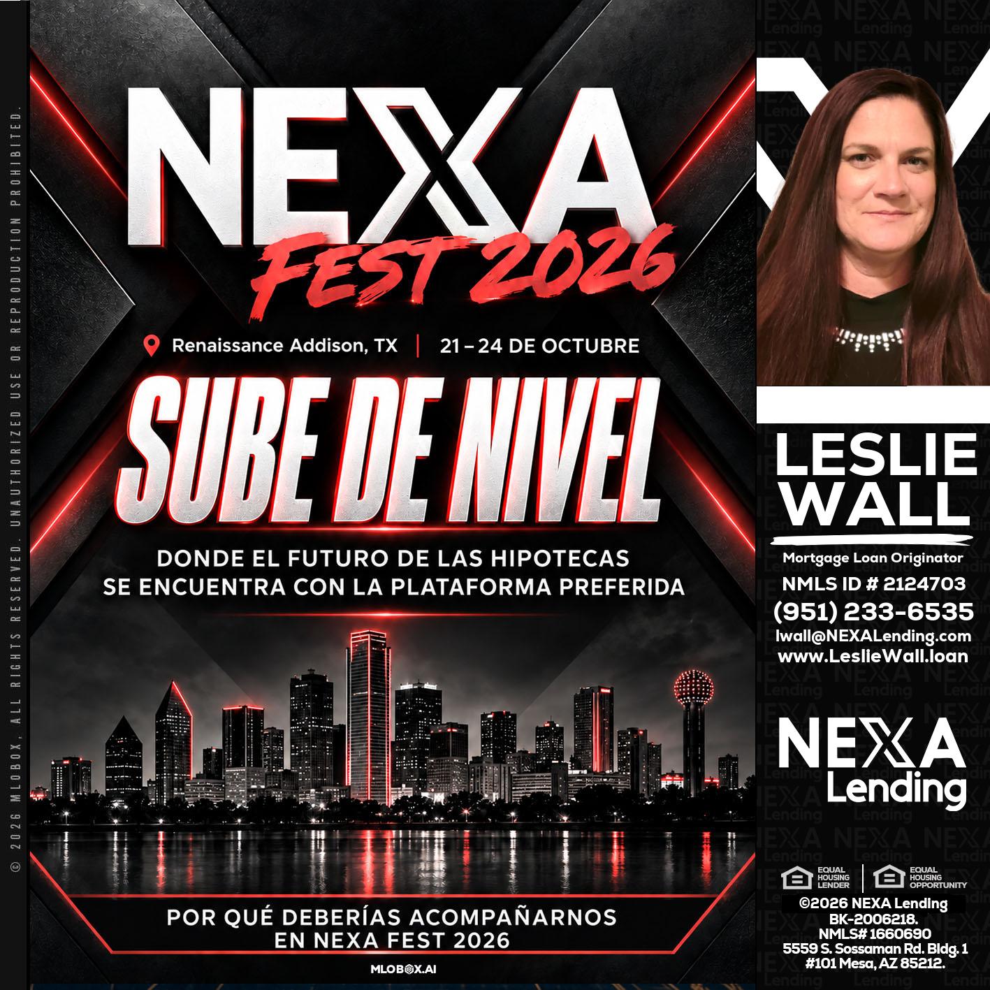 NEXA fest 2026 - Leslie Wall -Mortgage Loan Originator