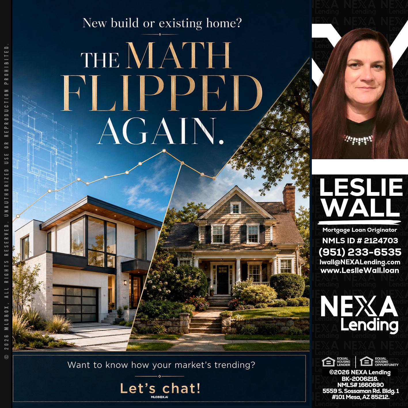 THE MATH FLIPED - Leslie Wall -Mortgage Loan Originator