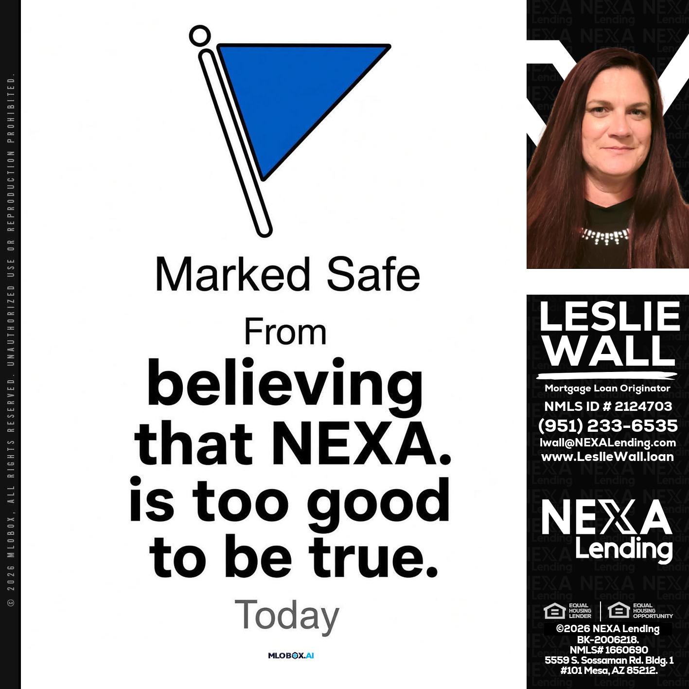 MARKED SAFE - Leslie Wall -Mortgage Loan Originator